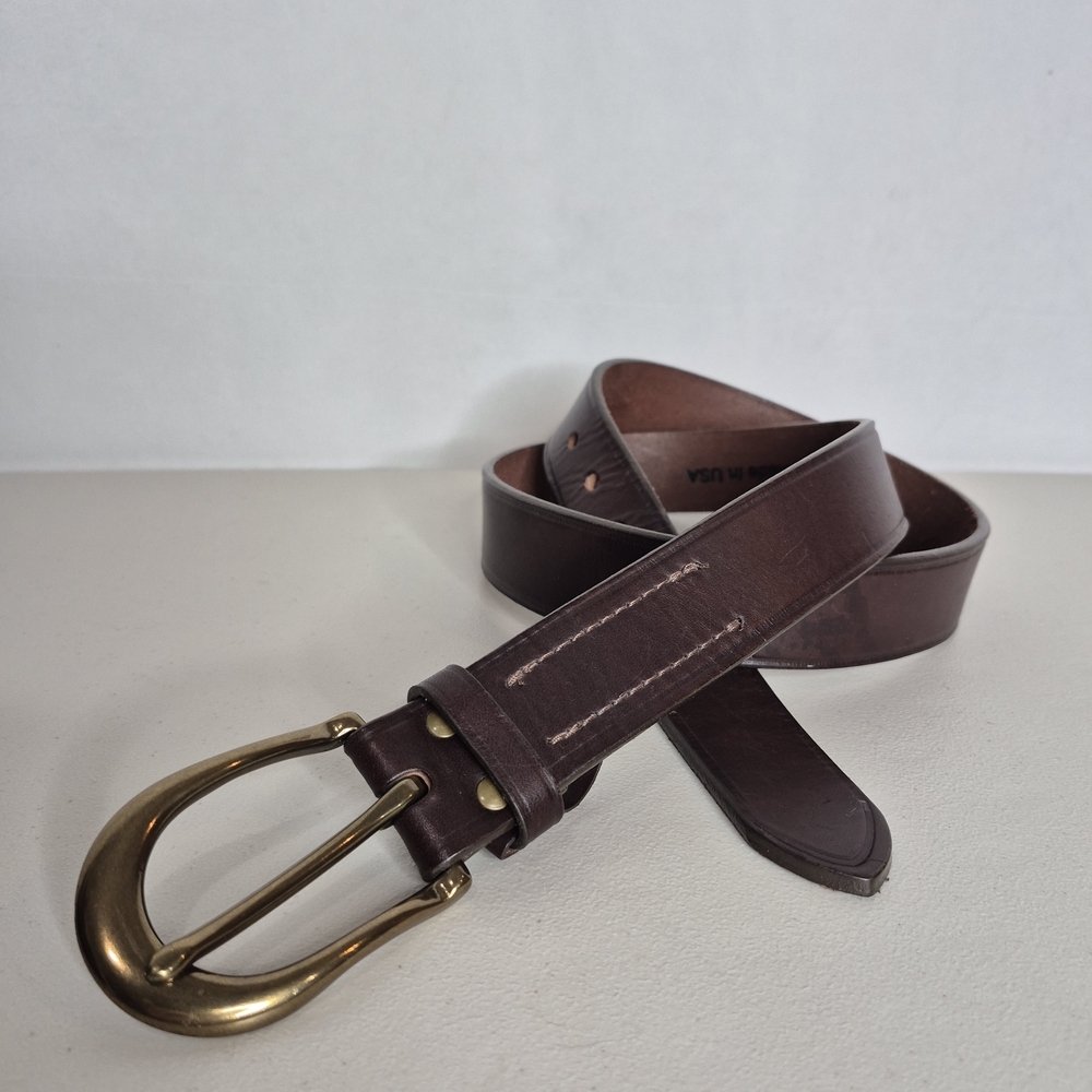 ORVIS Brown Leather Belt - Size 40